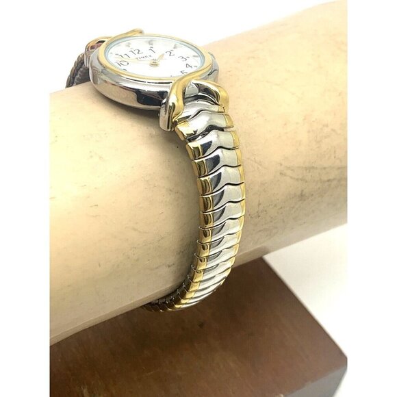 Timex Women's Watch T21854 Quartz Two Tone Stainless Steel Expansion Band - Picture 11 of 13